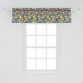 thumbnail image 2 of Ambesonne Geometric Window Valance, Retro Shapes Pattern, 54" X 12", Multicolor, 2 of 3