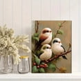 thumbnail image 2 of UXIEQU Cute Bird Family Oil Painting Canvas Wall Art 15.75x11.81 Inches, 2 of 8