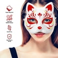 thumbnail image 3 of ColoMX Masilla en blanco de 20 piezas en blanco máscaras de gato disfraz de halloween máscara de cosplay mascarilla de gato sin pintar, 3 of 7