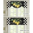 thumbnail image 4 of Farm Fruit Lemon Plaid Window Valance Curtain Kitchen Cafe Short Curtains Living Room Tie-Up Valance Curtain, 4 of 6