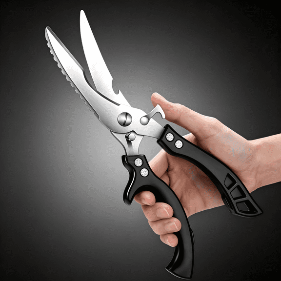 Poultry Shears, Plys Kitchen Scissors Heavy Duty Kitchen Shears for Food All Purpose Cooking Meat Scissors, Dishwasher Safe