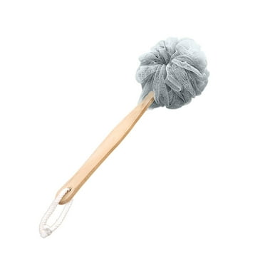 dajkiuy Back Scrubber for Shower, Loofah Long Handle Bath Body Brush, Soft Nylon Mesh Sponge On a Stick for Shower Men Women Kids Elderly, Exfoliating Scrub Cleaning Luffa，gray