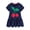Navy(Cherry), variant on HWJAD Summer Cotton Dress for Toddler Girls Cherry Applique Short Sleeve Kids Girl A-line Casual Play Dresses