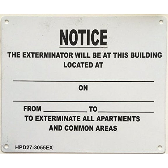 Exterminator SIGN ( ALUMINIUM)