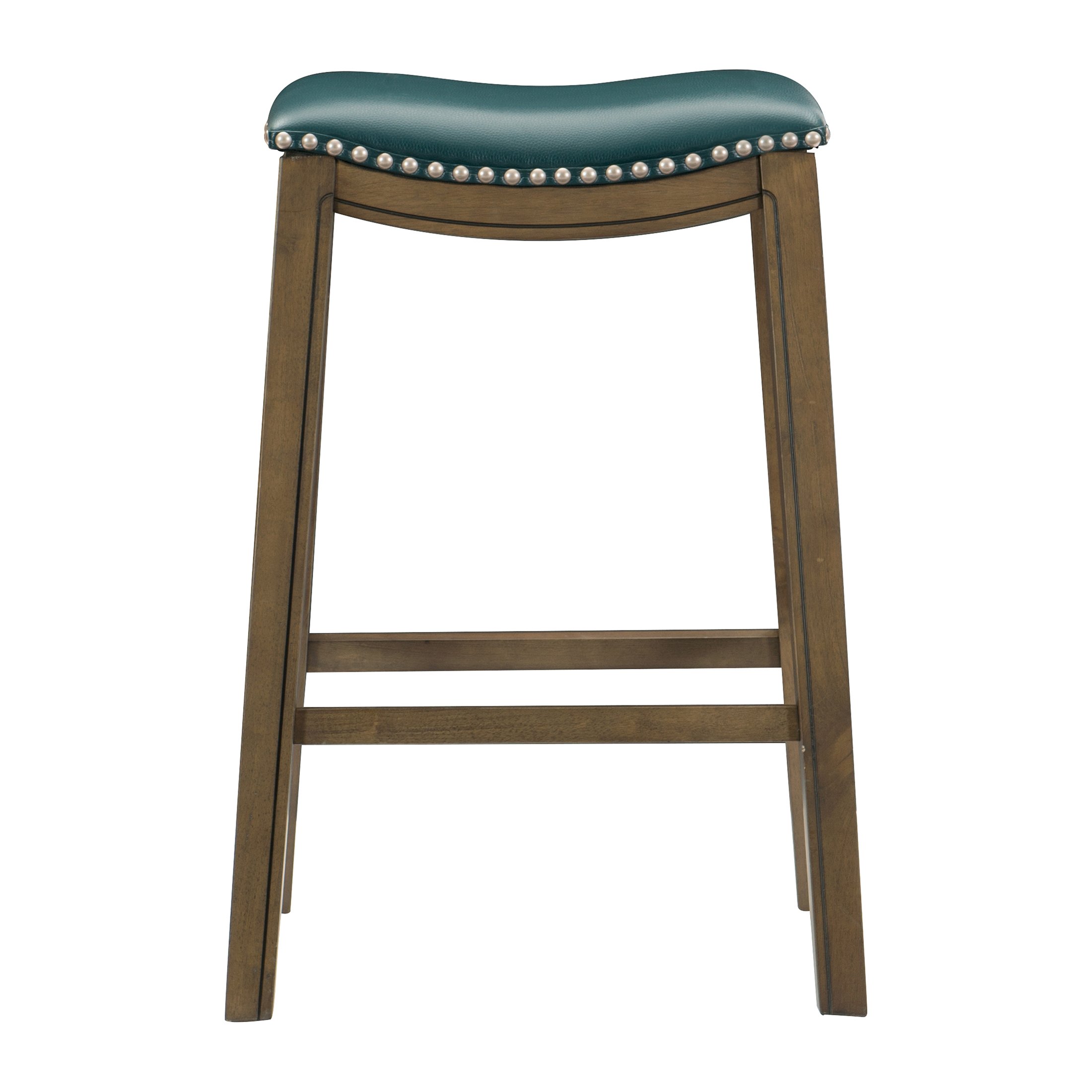 OakvillePark Eustis Saddle Seat Pub Height Barstool, Green