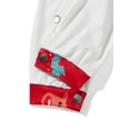 thumbnail image 6 of KelaJuan Family Matching Christmas Pajamas, Romper/ Santa Claus Print Long Sleeve Tops and Reindeer Print Pants Loungewear Set, 6 of 6