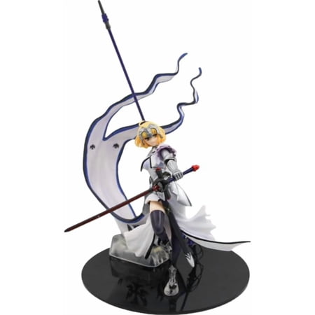 Joan of Arc Figure Long Gun Fighting Joan of Arc Anime Figures 24cm/9.4inch Handmade PVC Cartoon Manga Game Character Model Decoration Craft Gift (White)
