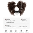 thumbnail image 2 of Synthetic Messy Bun Hair Piece Short Natural Straight Side Comb Clip in Ponytail Extension, 2 of 7