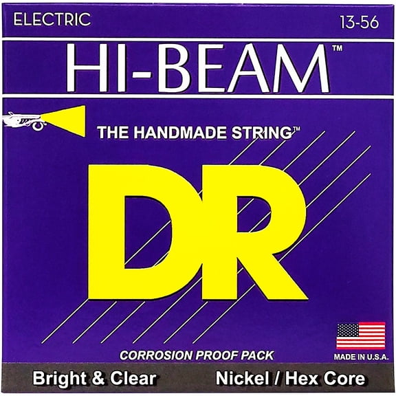DR Guitar Strings Electric High Beam 13-56 Nickel Plated Hex Core Extra Heavy