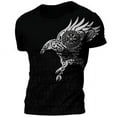 thumbnail image 1 of Fashion Gradient Poker Print T Shirts For Men Summer Daily O Collar Polyester Short Sleeve Tee Shirt Large Size Tops Clothing tzw, 1 of 7