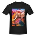 thumbnail image 4 of Bingfone Oil Paintings Of Elephants Men'S Loose Fit Short-Sleeve Pocket T-Shirt, 4 of 7