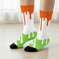 thumbnail image 2 of AWZXDE Ice Print Novelty Ankle Socks For Boys Girls Soft Blend Breathable Casual Wear Kids Orange,7-12 Years, 2 of 4