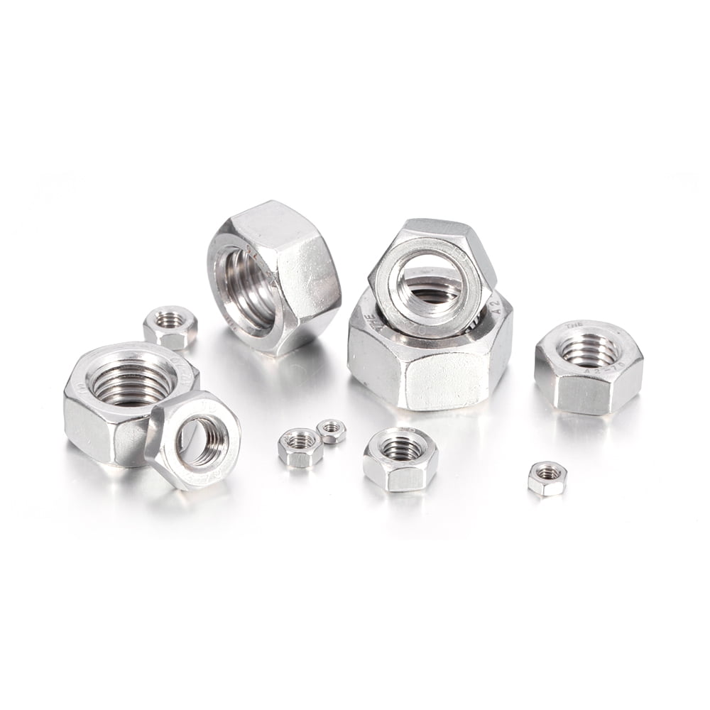 Details about   Full Nuts DIN934 304 A2 Stainless Steel Hex Nuts M3 M4 M5 M6 M8 M10 M12 M14-M20 