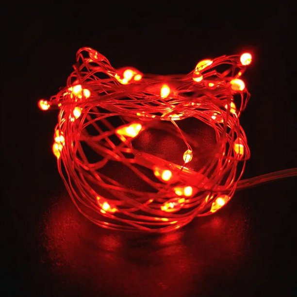 Guirnaldas de luces LED de alambre de cobre, decoración navideña para habitación, Navidad, hogar, vacaciones de Año Nuevo, 10 piezas, 1m, 3m, 5m