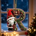 thumbnail image 6 of romoty Personalized Christmas Letter Ornaments, Cute Gnome Kitten Initial Pendants, 2D Flat Acrylic Monogram Tree Car Mirror Decor, 6 of 6