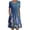 1*Blue, variant on Women's Casual T Shirt Midi Dress Short Sleeve Pleats Sundress Boho Floral Print Tunic Shirt Dresses with Pockets