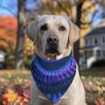 thumbnail image 2 of Dog Bandana 1 Pack,Blue Purple Tie Dye Mandala Pattern Bandanas for Dogs,Cat Bandana,Small/ Large Dog Bandana 2 Size,Dog Bandanas, 2 of 6