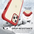 thumbnail image 3 of ExoGuard For iPhone 12 Pro Max Case,Clear Hard Back Full Body Case with Screen Protector (Red), 3 of 6