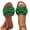 green, variant on Women’s Flat Rhinestone Bow Slide Sandals – Open-Toe Casual Slip-On Mules