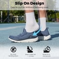 thumbnail image 5 of Fittington Men's Slip on Walking Shoes - Breathable Wide Toe Box Sneakers with Arch Support & 5cm Cushioned Sole, All Day Long Comfort, 5 of 11