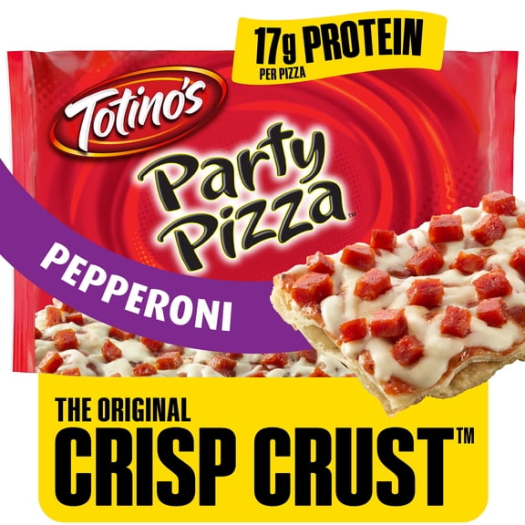 Totino's Party Pizza, Pepperoni and Cheese, Thin Crust, 17g Protein, 10.2 oz (Frozen)