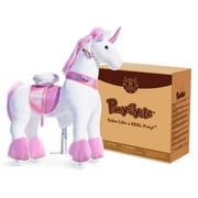 PonyCycle Kid-Powered Unicorn Ride-On Toy, No Battery, Smooth Wheels, Ages 3-4, Pink, Ux302