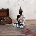 thumbnail image 4 of Estatua de Buda Zen del sudeste asiático Decoración Festival Celebración Artesanía de resina para el hogar (azul), 4 of 5
