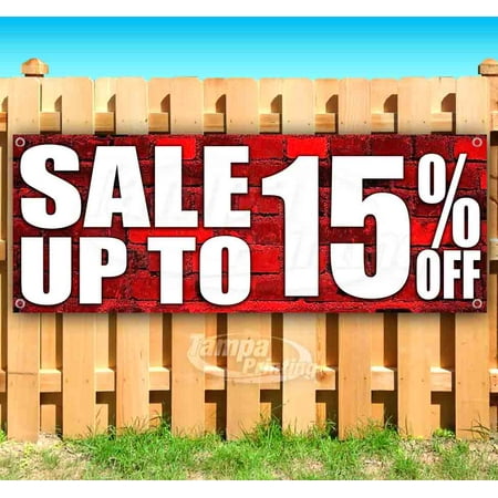 sale up to 15% off 13 oz heavy duty vinyl banner sign with metal grommets, new, store, advertising, flag, (many sizes available)