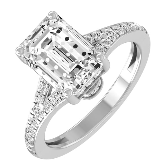 ARAIYA FINE JEWELRY 10K White Gold Lab Grown Diamond Solitaire Engagement Ring (3 1/2 cttw, D-F Color, VS1 Clarity) Size 6