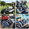 thumbnail image 6 of Golf Cart Seat Covers for 2 Seater,Blue Black Stripes Microfiber Cart Seat Towel Blanket,Modern Abstract Ombre Grey White Lines Absorbent NonSlip Bench Seats Protector for Golf Course 51"x31", 6 of 9
