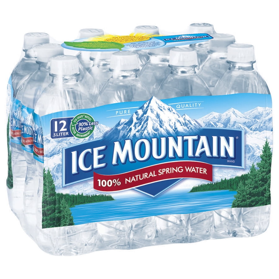 ICE MOUNTAIN Brand 100% Natural Spring Water, 16.9-ounce bottles (Pack of 12) by Nestle Waters North America Inc.