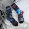 thumbnail image 5 of Disketp Modern Colorful Eyes Unisex Crew Socks Lightweight Breathable Ventilation Ankle Socks, Mid-calf socks for Daily, 5 of 6