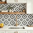 thumbnail image 4 of 10Pcs Double Chevron Cross Geometric Self-Adhesive Floor Tiles,12x12 In Cover 10 Sq.Ft,Self-Adhesive DIY Vinyl Flooring,Removable,Waterproof & Anti-Slip,for Bathroom,Kitchen,Walls,Bedroom,Stairs,Home, 4 of 8