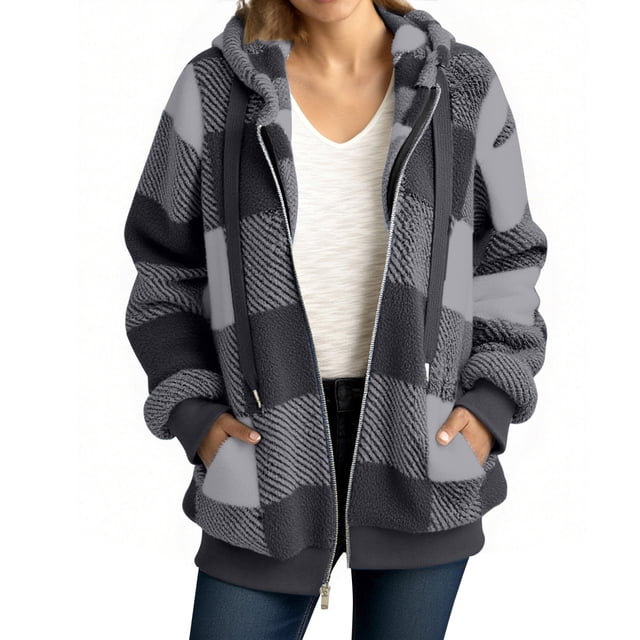 Cardigan pour Femmes - Mode Cardigan à Capuche à Fermeture Éclair pour Femmes - Tenue Décontractée Quotidienne