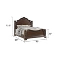 thumbnail image 3 of Vintage Traditional Style King Bed Made With Wood in Walnut, 3 of 5