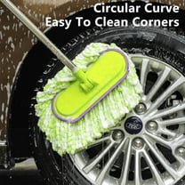 Car Wash Brush with Telescopic Long Pole, Soft Sturdy Car Wash Mop, Large Soft Bristle Brush, Useful Paint Car Wash Tools, Car Wash Brush, Handheld Telescopic Handle Wash Mop Kit, 30-50 Inch