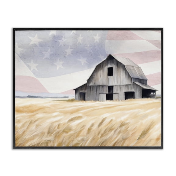 Stupell Industries Amber Waves of Farmland Black Framed Giclee Art, design by Kim Allen