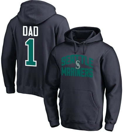 Seattle Mariners Fanatics Branded 2019 Father's Day #1 Dad Pullover Hoodie -