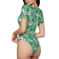 thumbnail image 3 of Naloa Christmas French Bulldog Women's Short-Sleeved Onesie, One-Piece Swimsuit for Parties, dates, clubs - XX-Large, 3 of 9