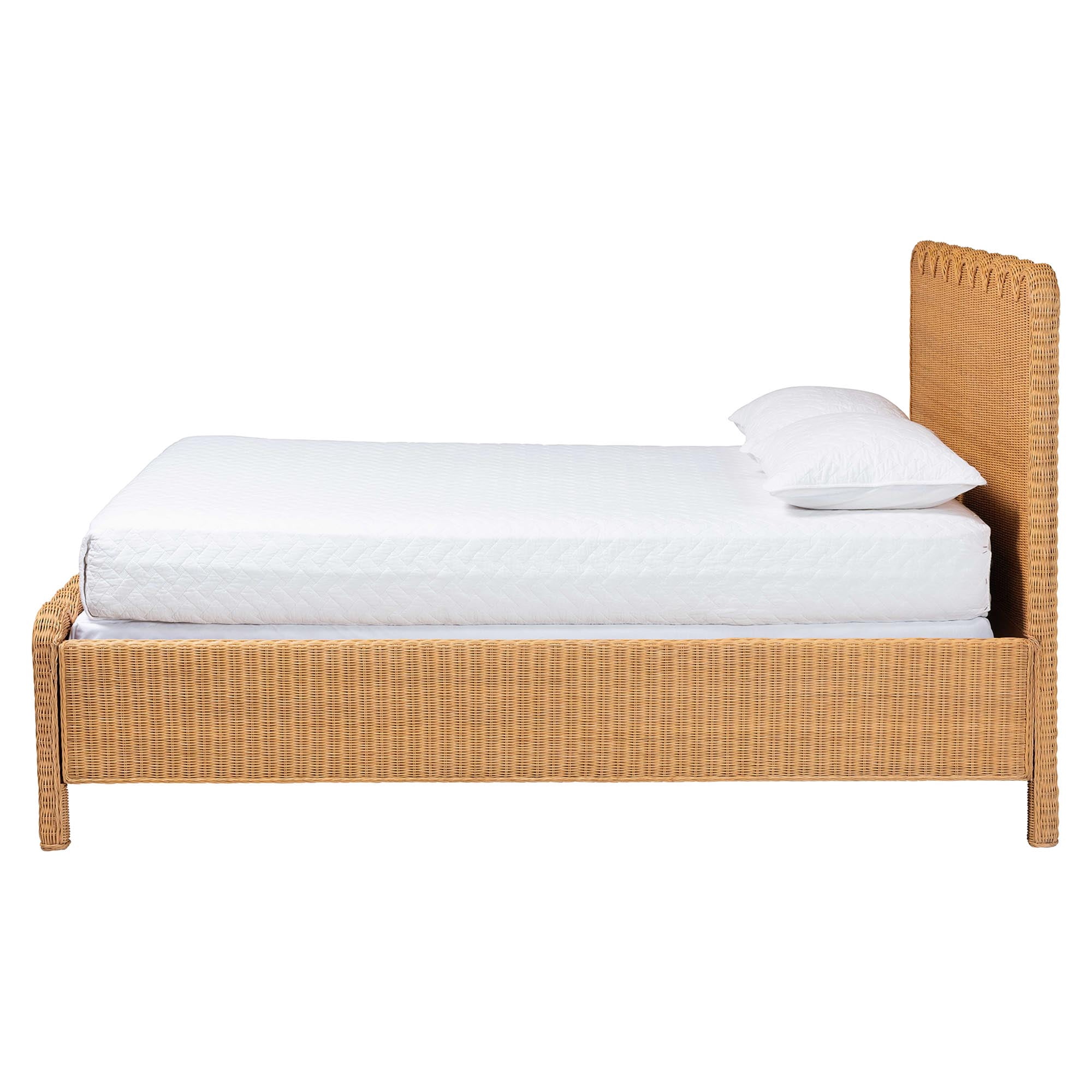 bali & pari Maritza Boho Bed, Queen, Light Honey