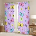thumbnail image 2 of Erosebridal Colorful Butterfly Curtains and Drapes (42Wx90L),Purple Pink 30%-50% Black Out Curtains,Curtains for Living Room,Cartoon Decoration, 2 of 6