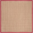 thumbnail image 6 of SAFAVIEH Natural Fiber Urban Striped Sisal Area Rug, Brown/Red, 4' x 6', 6 of 8