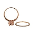thumbnail image 4 of Round Halo Morganite Ring 10K Rose Gold 2.00 Carat Morganite Wedding Set, Promise Ring, Anniversary Ring, 4 of 4