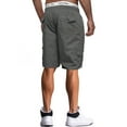 thumbnail image 3 of hirigin Men's Adjustable Drawstring Shorts, Multiple Large Pockets Cargo Shorts, Solid Color Knee-Length Short Sweatpants, 3 of 6