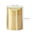 thumbnail image 2 of UPKOCH Mini Trash Can with Lid Stainless Steel Desktop Waste Bin Golden Countertop Trash Holder Small Office Garbage Container Car Trash Can, 2 of 8