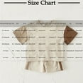 thumbnail image 3 of Toddler Baby Boy Girl Summer Outfits Neutral Clothes Sets Oversized Short Sleeve T-Shirt and Casual Shorts Set, 3 of 9