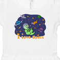 thumbnail image 4 of Inktastic I Love Space Cute Dinos and Planets Girls Baby Dress, 4 of 5