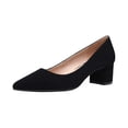 thumbnail image 1 of Zapatos DREAM PAIRS DPU212 Tacones Bajos Gruesos Negros, 1 of 5