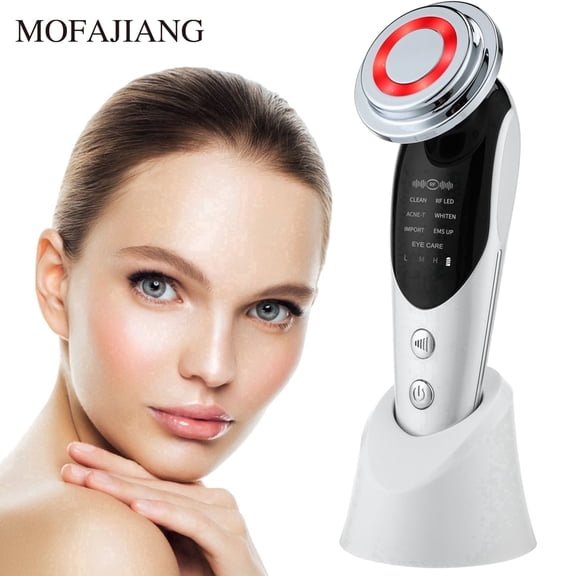 MOFAJIANG Facial Massager Beauty Device, Electric Face Lifting, Skin Care Tool with 3 LED Light, 3 Vibration & Massage