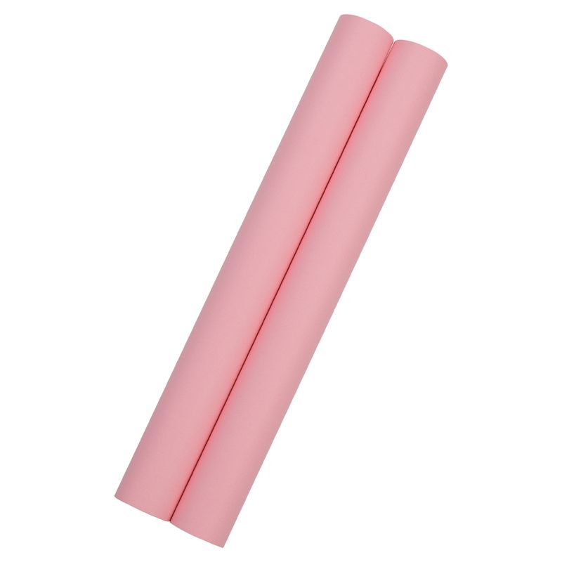 JAM Paper Matte Wrapping Paper, 52.6 Sq ft Total (17 in x 18 Ft Each), Light Baby Pink, 2 Rolls